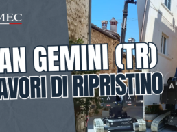 lavori di tinteggiatura a San Gemini con piattaforma autolivellante per il sollevamento di persone